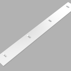 TP340　純チタン2種　長尺プレート　研削レス　全長1000mm